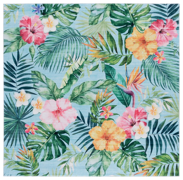 Safavieh Malibu 6'-0" x 6'-0" Rug in Aqua / Pink
