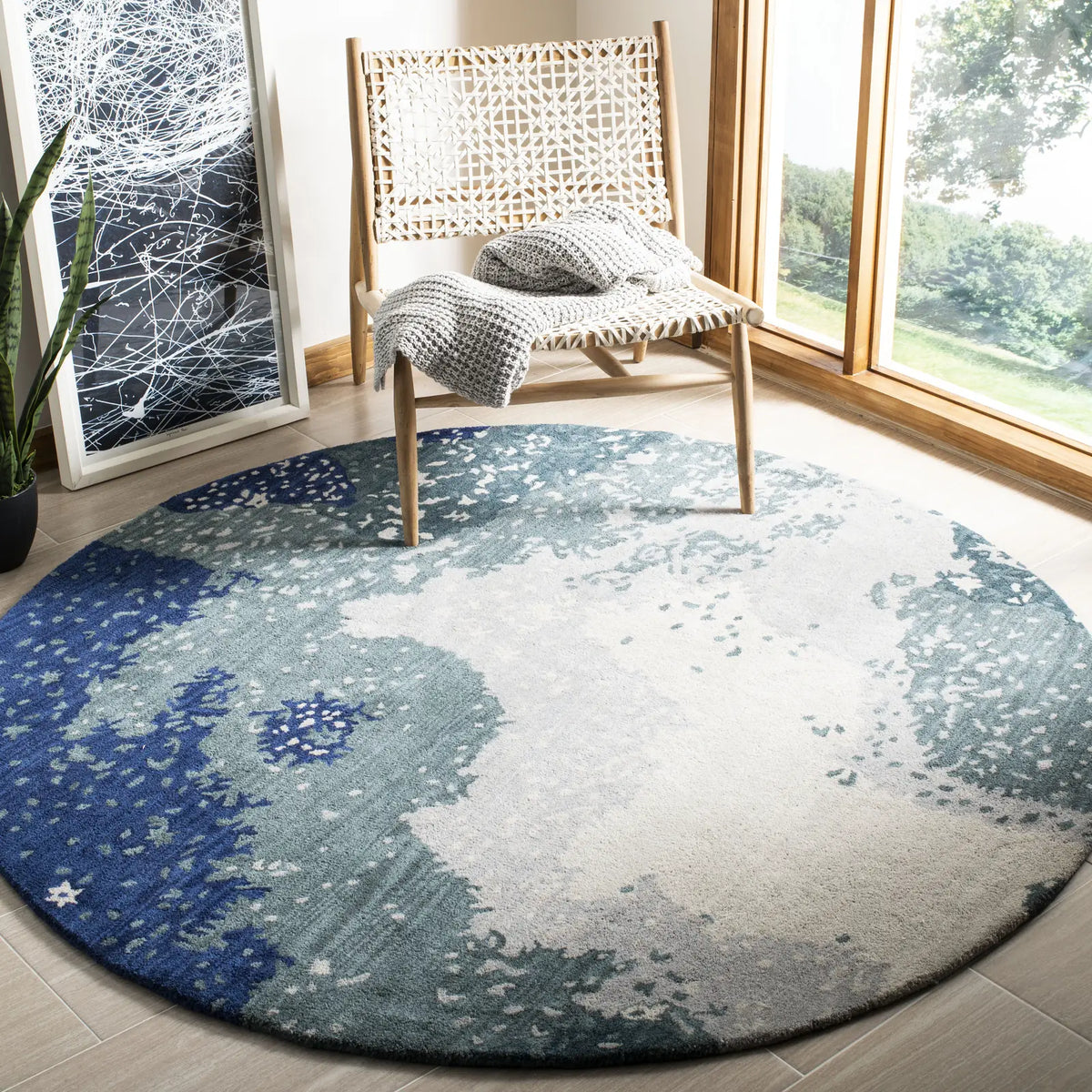 Safavieh Soho 6'-0" x 6'-0" Rug in Blue / Multi
