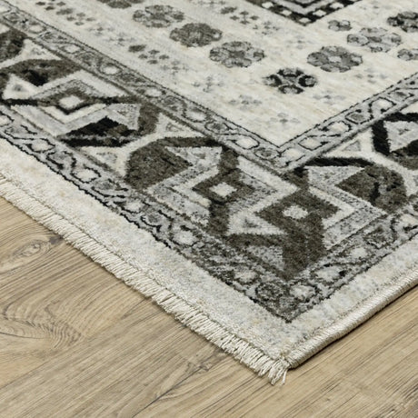 Oriental Weavers Sphinx Chamberlain CH01G Charcoal Rugs - corner detail