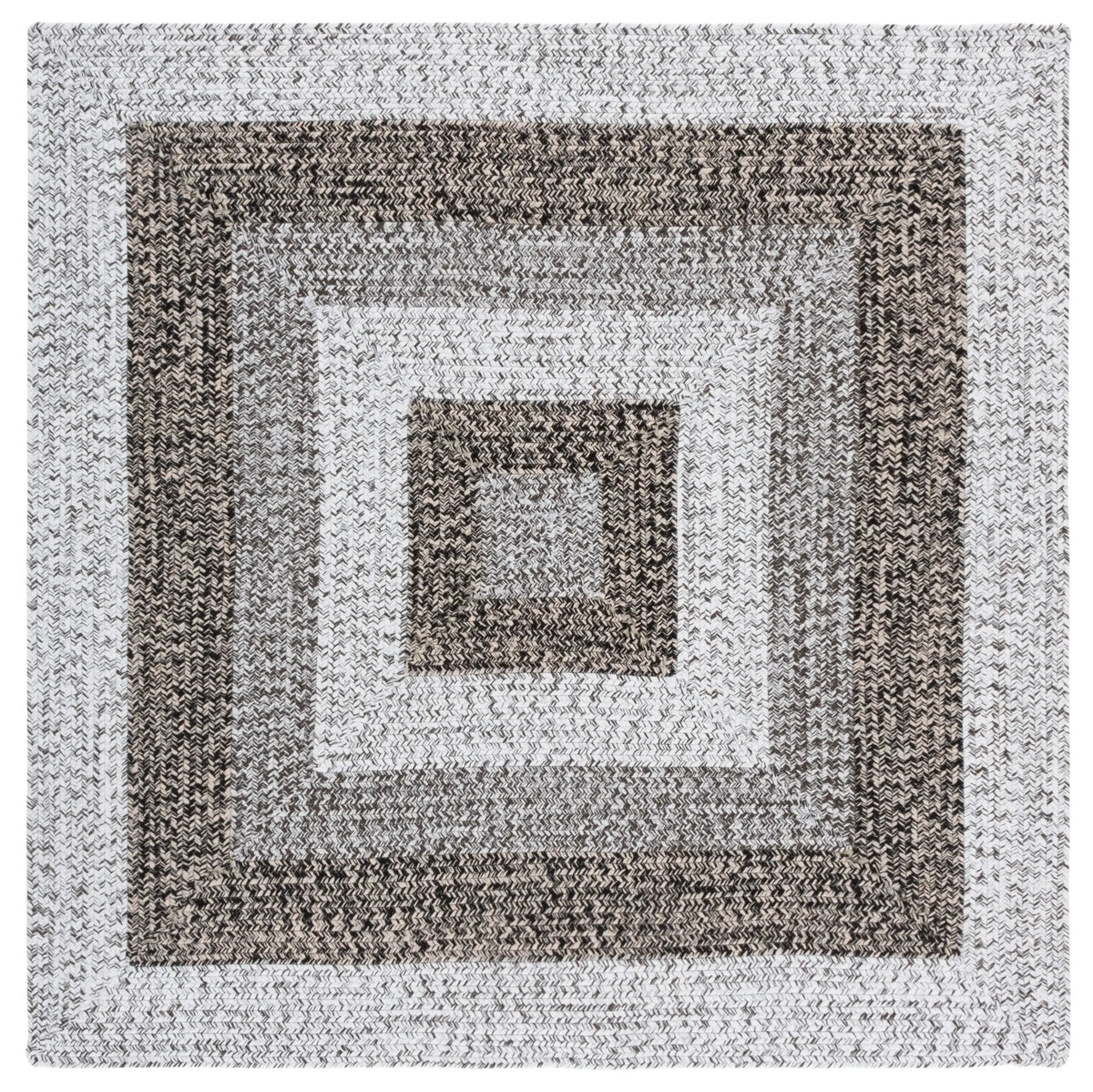 Safavieh Braided 5'-0" x 5'-0" Rug in Ivory / Black