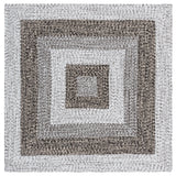 Safavieh Braided 5'-0" x 5'-0" Rug in Ivory / Black