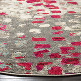 Safavieh Monaco 6'-7" x 6'-7" Rug in Grey / Fuchsia
