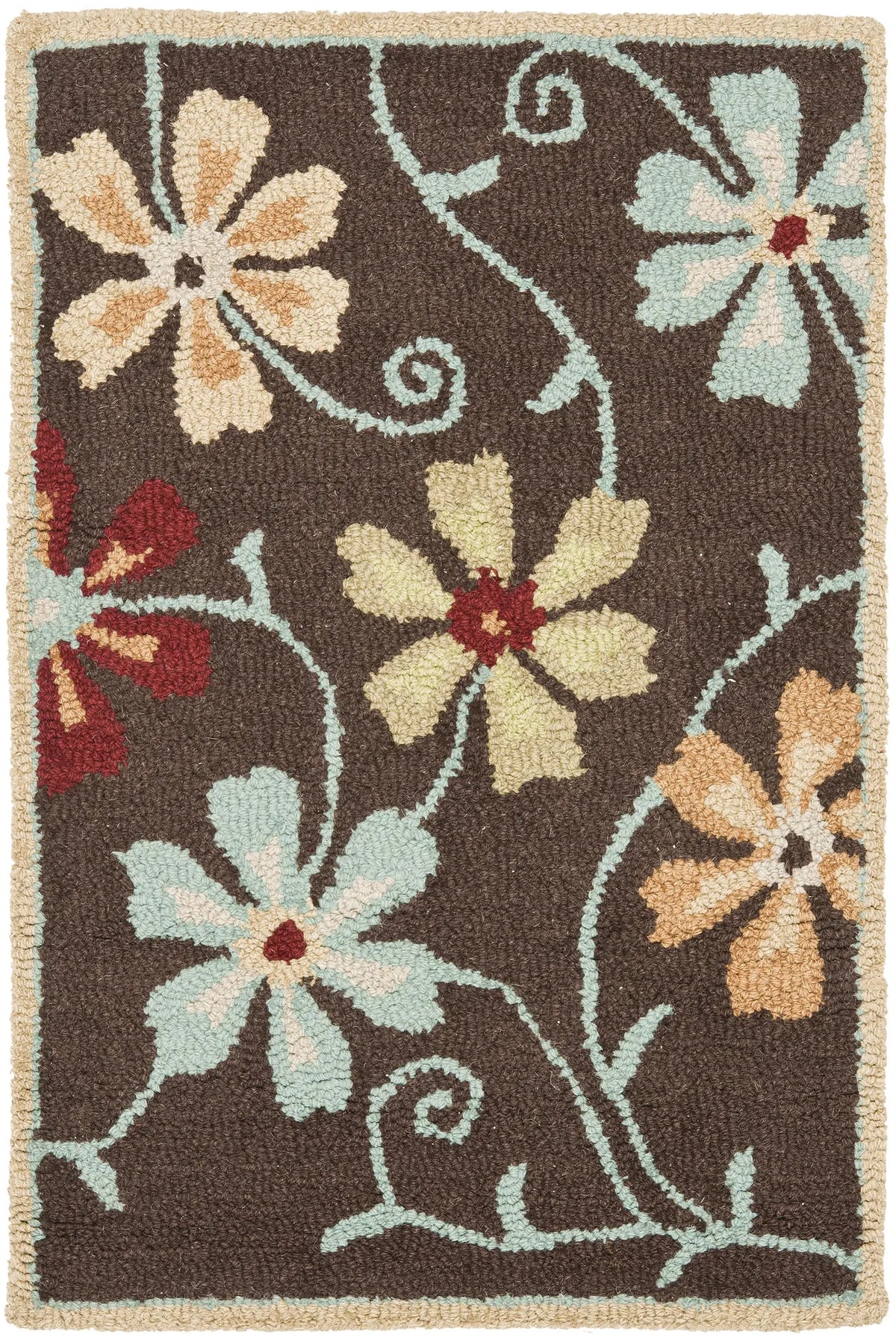 Safavieh Blossom 2'-0" x 3'-0" Rug in Brown / Multi