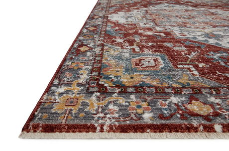 Loloi Samra Sam-10 Brick/Grey Rugs - rug corner