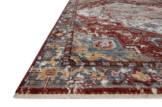 Loloi Samra Sam-10 Brick/Grey Rugs - rug corner