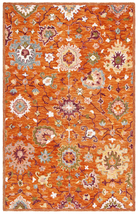 Safavieh Aspen 4'-0" x 6'-0" Rug in Rust / Green