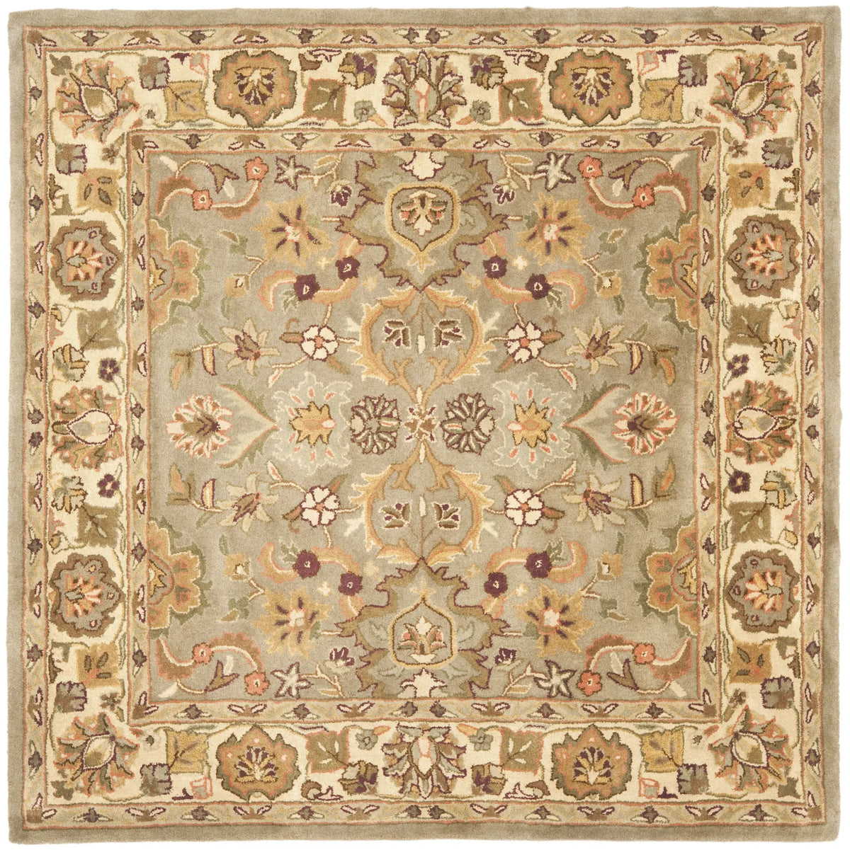Safavieh Heritage 6'-0" x 6'-0" Rug in Light Green / Beige