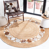 Safavieh Natural Fiber 5'-0" x 5'-0" Rug in Beige / Brown
