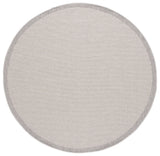 Safavieh Sisal All-Weather 6'-7" x 6'-7" Rug in Ivory / Grey