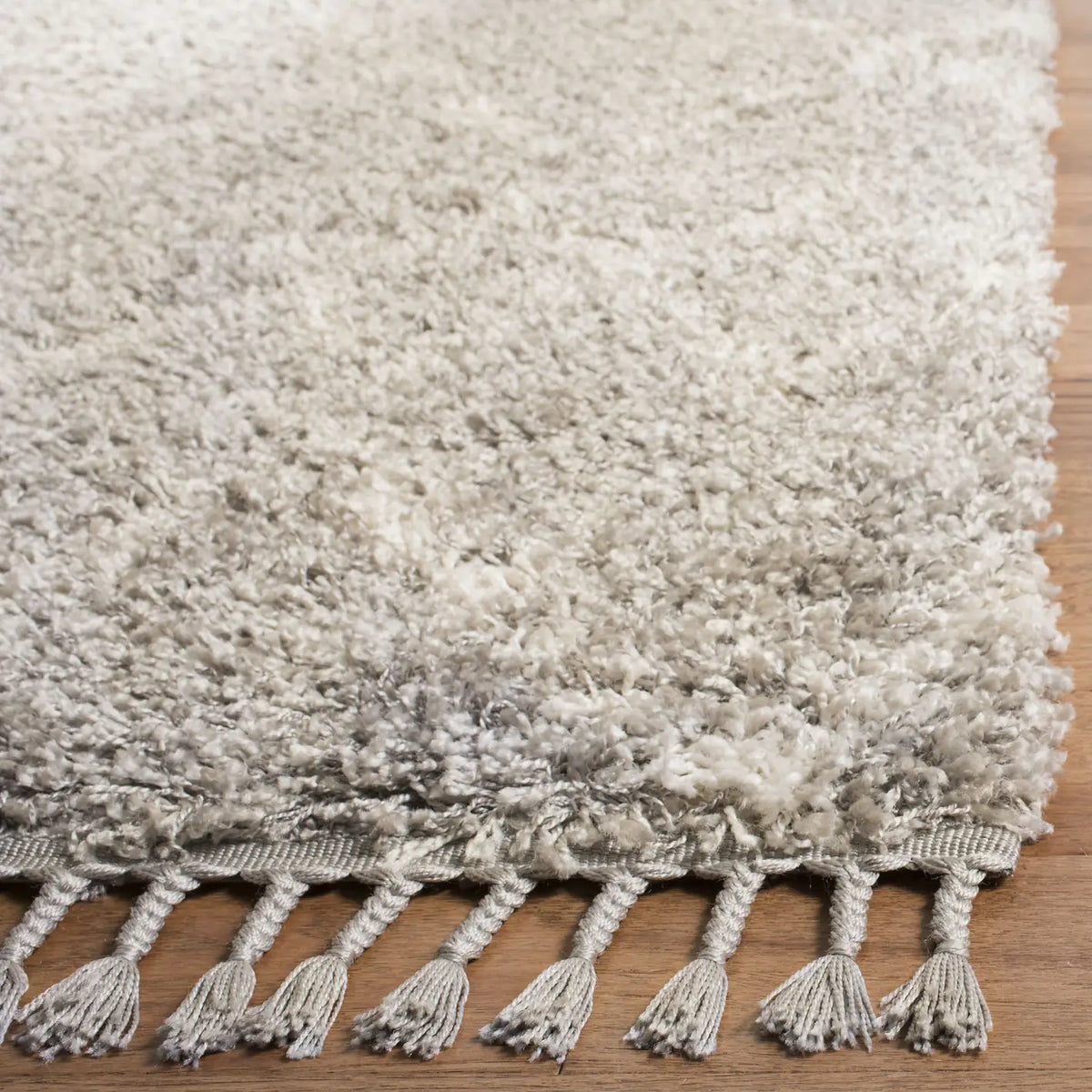 Safavieh Pro Lux Shag 400 4'-0" x 6'-0" Rug in Grey / Cream