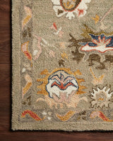 Loloi Padma Pma-02 Grey/Multi Rugs - corner on wood