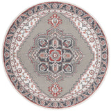 Safavieh Pyramid 6'-7" x 6'-7" Rug in Grey/Ivory / Rust