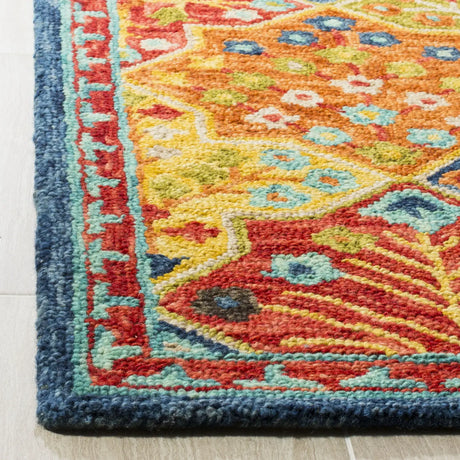 Safavieh Aspen 4'-0" x 6'-0" Rug in Blue / Orange