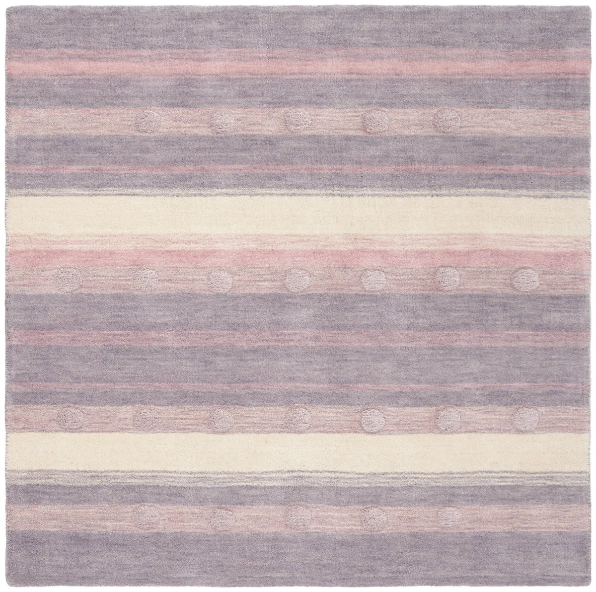 Safavieh Safavieh Kids 5'-0" x 5'-0" Rug in Light Purple / Ivory
