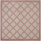 Safavieh Courtyard 6'-7" x 6'-7" Rug in Red / Beige
