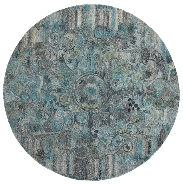 Safavieh Anatolia 6'-0" x 6'-0" Rug in Grey / Turquoise