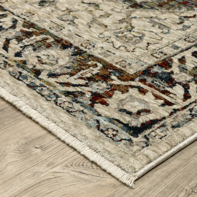Oriental Weavers Sphinx Capella CAP12 Multi Rugs - corner detail