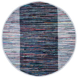Safavieh Rag Rug 6'-0" x 6'-0" Rug in Grey / Black