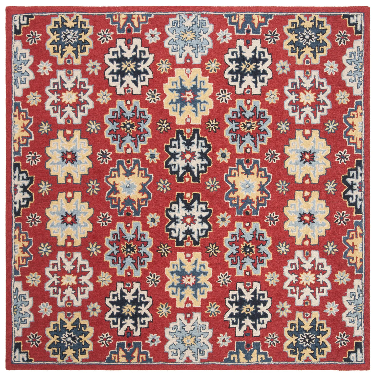 Safavieh Heritage 6'-0" x 6'-0" Rug in Red / Blue