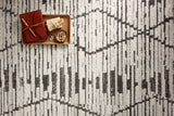 Loloi Kamala Kam-02 Charcoal/Dove Rug - styled aerial 1
