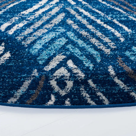 Safavieh Amsterdam 6'-7" x 6'-7" Rug in Navy / Aqua
