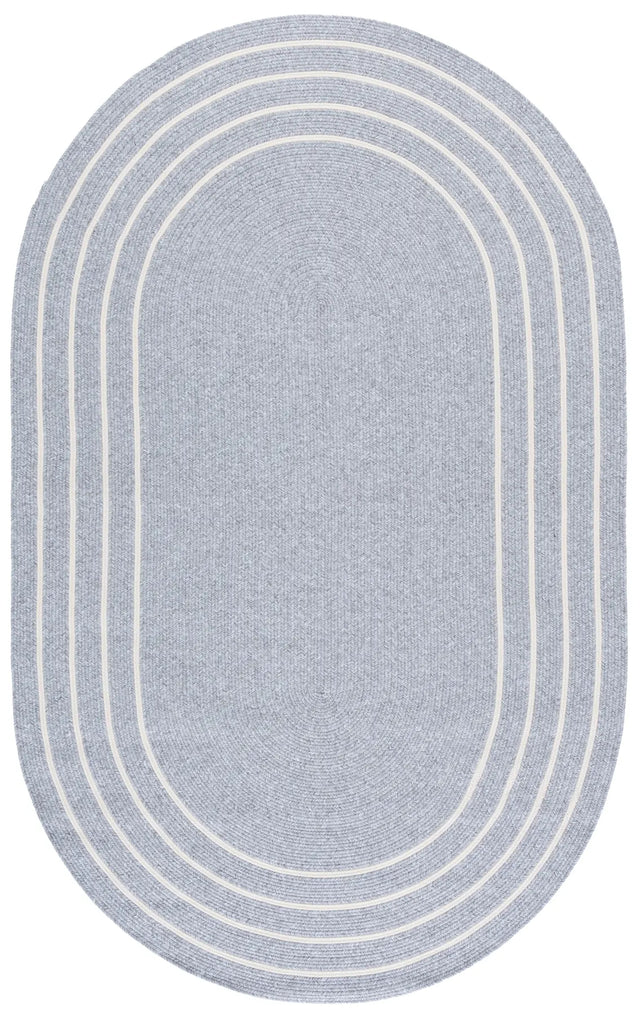 Safavieh Braided 5'-0" x 8'-0" Rug in Light Grey / Ivory