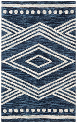 Safavieh Micro-Loop 2'-0" x 3'-0" Rug in Navy / Ivory