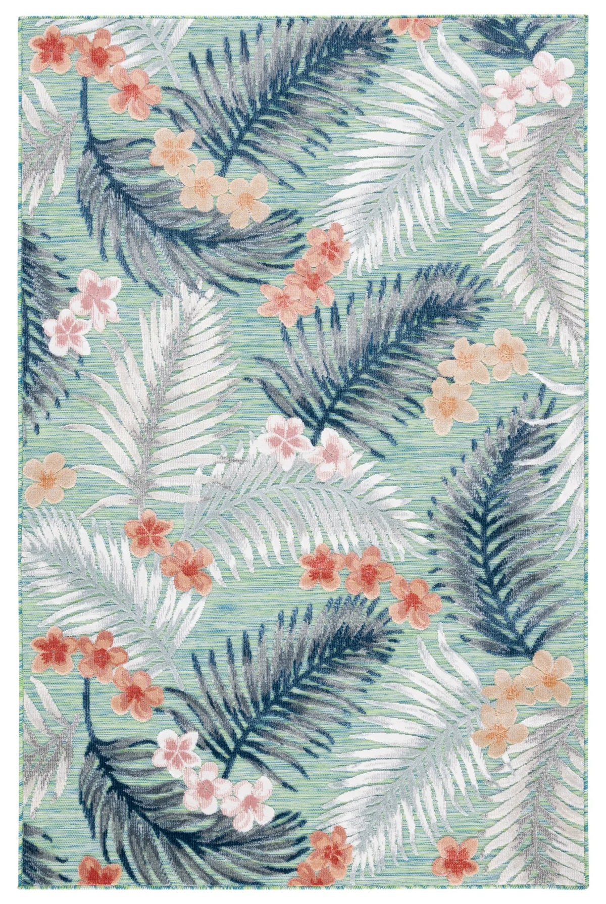 Safavieh Cabana 4'-0" x 6'-0" Rug in Green / Navy