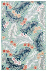 Safavieh Cabana 4'-0" x 6'-0" Rug in Green / Navy