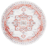 Safavieh Shivan 100 6'-7" x 6'-7" Rug in Ivory / Rust