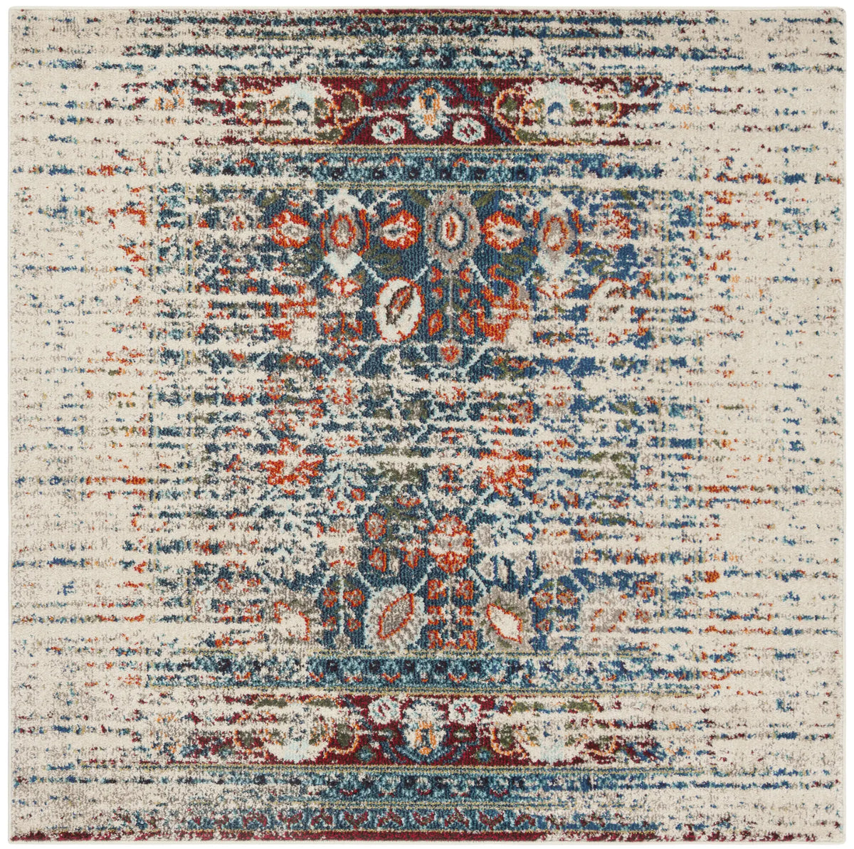Safavieh Monaco 5'-0" x 5'-0" Rug in Ivory / Blue