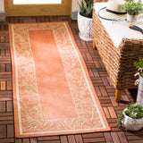 Safavieh Courtyard 2'-3" x 6'-7" Rug in Terracotta / Natural