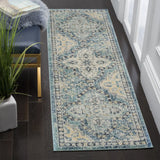 Safavieh Evoke 2'-2" x 11'-0" Rug in Light Blue / Ivory