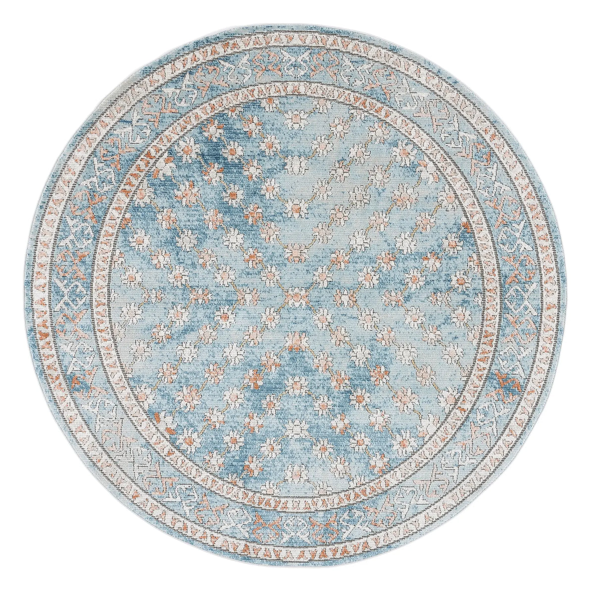 Safavieh Shivan 6'-7" x 6'-7" Rug in Blue / Rose