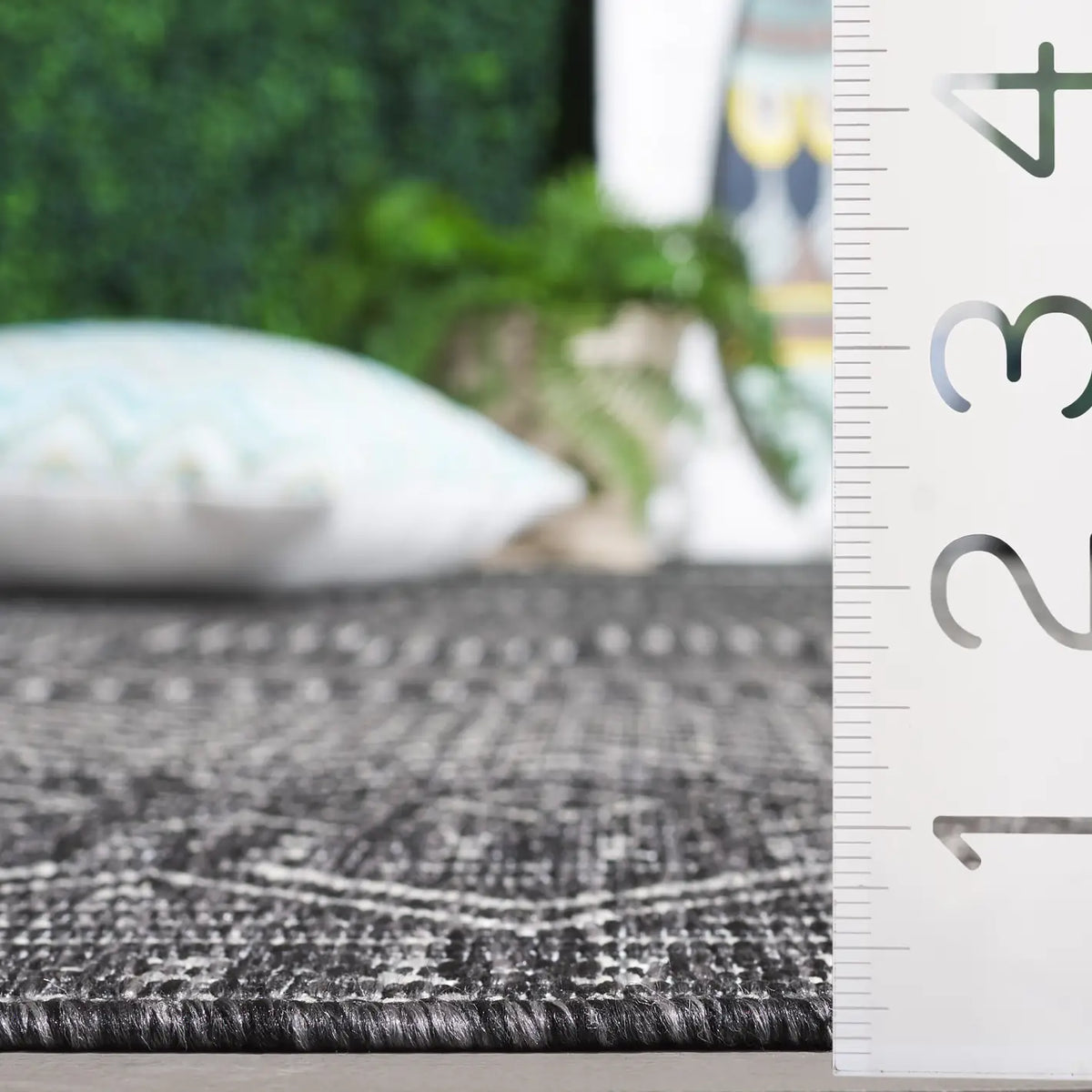 Safavieh Beach House 4'-0" x 6'-0" Rug in Charcoal / Grey