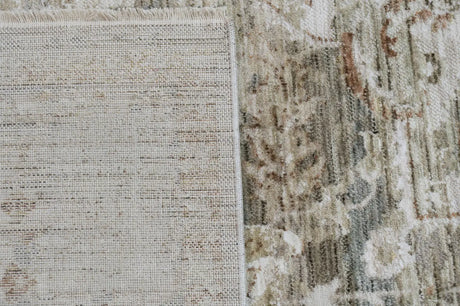 Dynamic Rugs Flare 14740 Power Loomed Traditional Beige/Grey/Ivory Rug - Corner