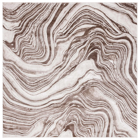 Safavieh Meadow 500 6'-7" x 6'-7" Rug in Brown / Beige
