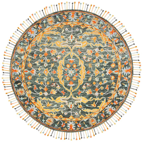Safavieh Aspen 5'-0" x 5'-0" Rug in Olive / Rust