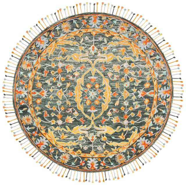 Safavieh Aspen 5'-0" x 5'-0" Rug in Olive / Rust