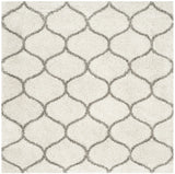 Safavieh Hudson Shag 7'-0" x 7'-0" Rug in Ivory / Grey