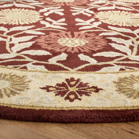 Safavieh Heritage 6'-0" x 6'-0" Rug in Red / Beige