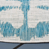 Safavieh Courtyard 6'-7" x 6'-7" Rug in Ivory / Aqua