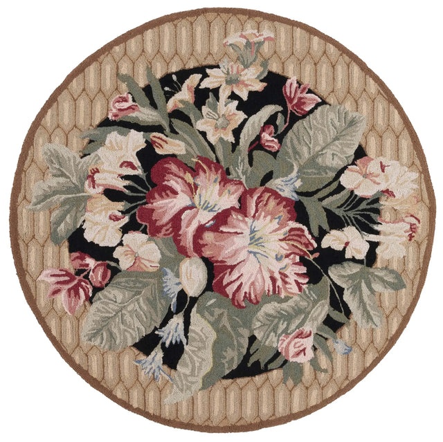 Safavieh Chelsea 5'-6" x 5'-6" Rug in Black / Brown