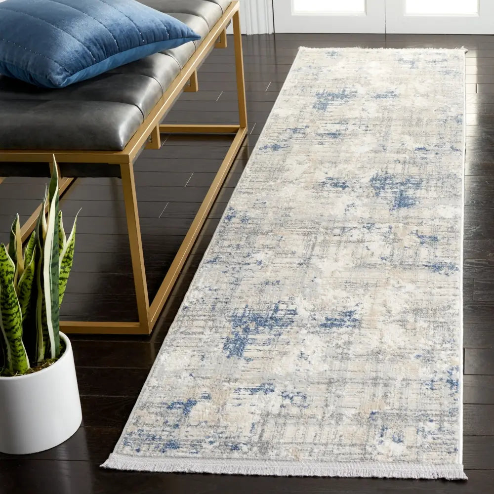 Safavieh Whisper 2'-2" x 8'-0" Rug in Grey / Blue Ivory