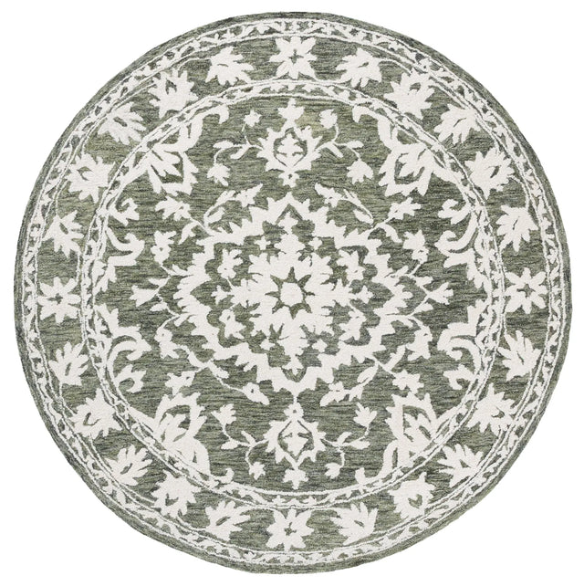 Safavieh Marquee 6'-0" x 6'-0" Rug in Green / Ivory