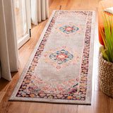 Safavieh Madison 200 2'-3" x 8'-0" Rug in Grey / Fuchsia