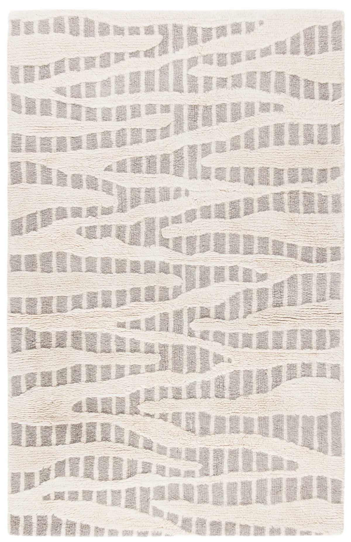 Safavieh Manhattan 4'-0" x 6'-0" Rug in Grey / Ivory