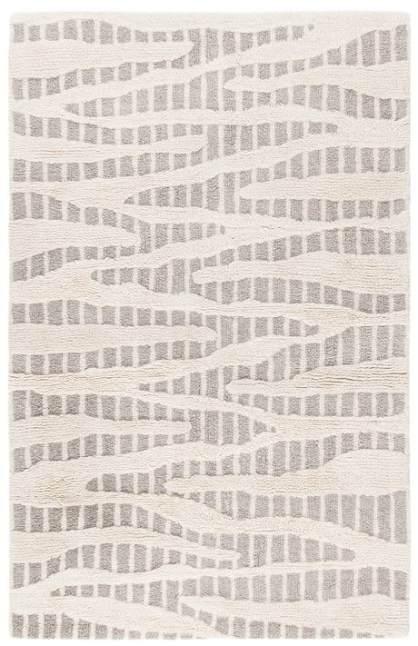 Safavieh Manhattan 4'-0" x 6'-0" Rug in Grey / Ivory