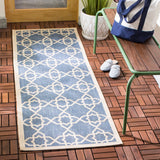 Safavieh Courtyard 2'-3" x 10'-0" Rug in Blue / Beige