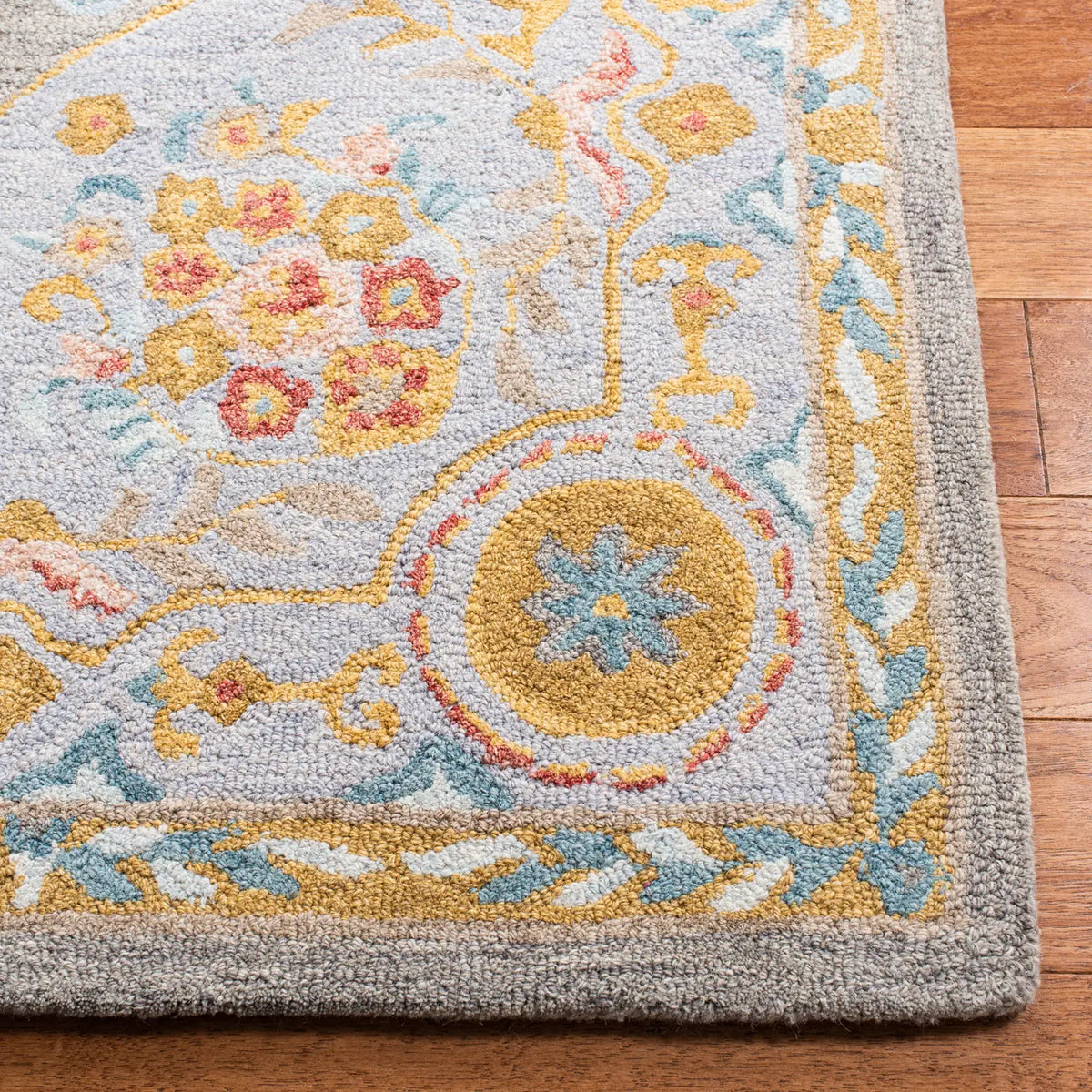Safavieh Micro-Loop 4'-0" x 6'-0" Rug in Green / Grey